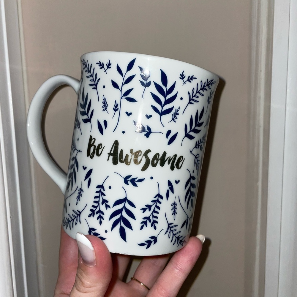 Be Awesome White and Blue Mug